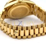 Rolex 18038 Day-Date 18k Yellow Gold Green Roman Dial Aftermarket Diamond Bezel Watch - Image 5