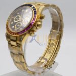 Rolex Daytona 16528 18k Yellow Gold With Rainbow Sapphires And Diamonds Bezel - Image 2