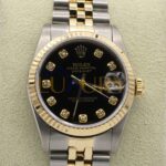 Rolex Datejust Two-tone 68273 Diamond Black Dial Watch - Image 4