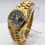 Rolex Day-Date II 218238 18K Yellow Gold Black Wave Arabic Dial 41mm Watch - Image 2