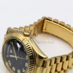 Rolex Day-Date II 218238 18K Yellow Gold Black Wave Arabic Dial 41mm Watch - Image 5