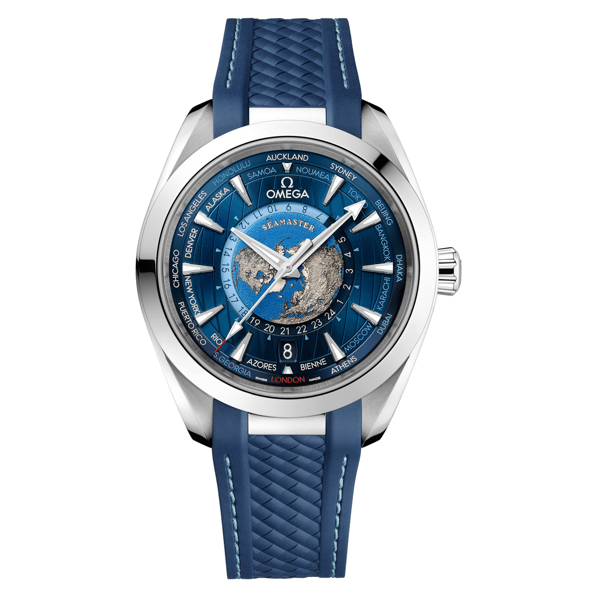 Omega-220.12.43.220.30.01.jpg Omega 220.12.43.22.03.001 Aqua Terra 150m Master Co-Axial GMT Worldtimer 43mm Watch - Image 1