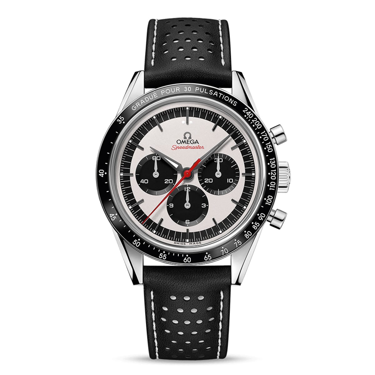 Omega-311.32.40.30.02.001-stock-1.jpg Omega 311.32.40.30.02.001 39.7mm Speedmaster Limited Edition Black Leather Strap - Image 1