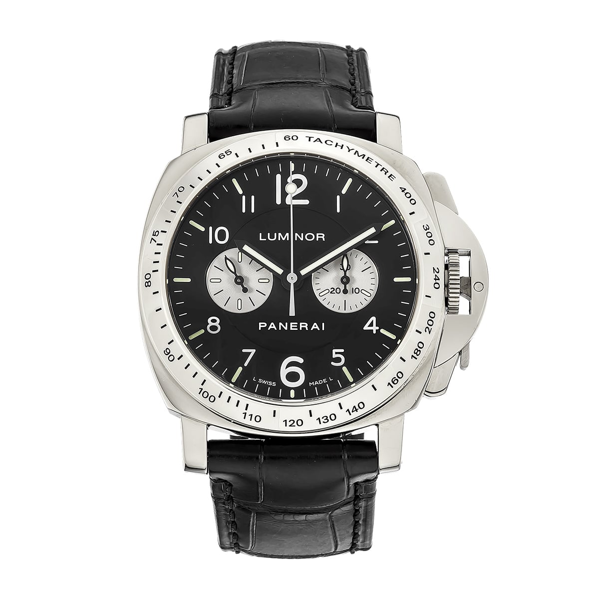Panerai-Pam00189-black.jpg Panerai PAM00189 Luminor Chrono White Gold 40mm - Image 1