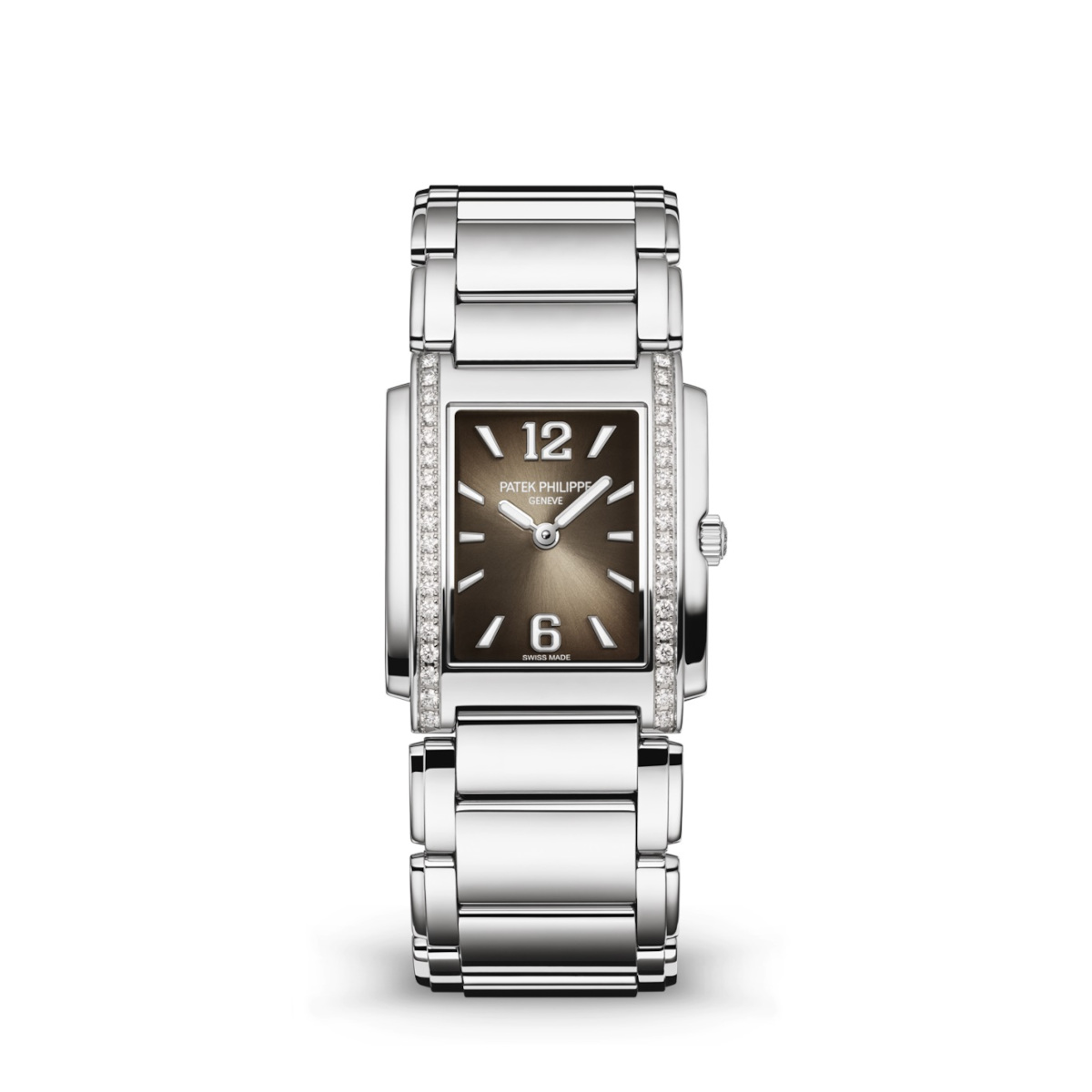 PatekPhilippe-4910-1200A-010-gray-steel.jpg Patek Philippe 4910-1200A-010 Twenty~4 Gray Dial Steel Bracelet - Image 1