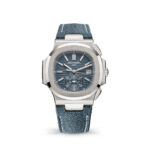 Patek Philippe 5980/60G-001 Nautilus Blue-Gray Dial Blue-Gray Leather Strap