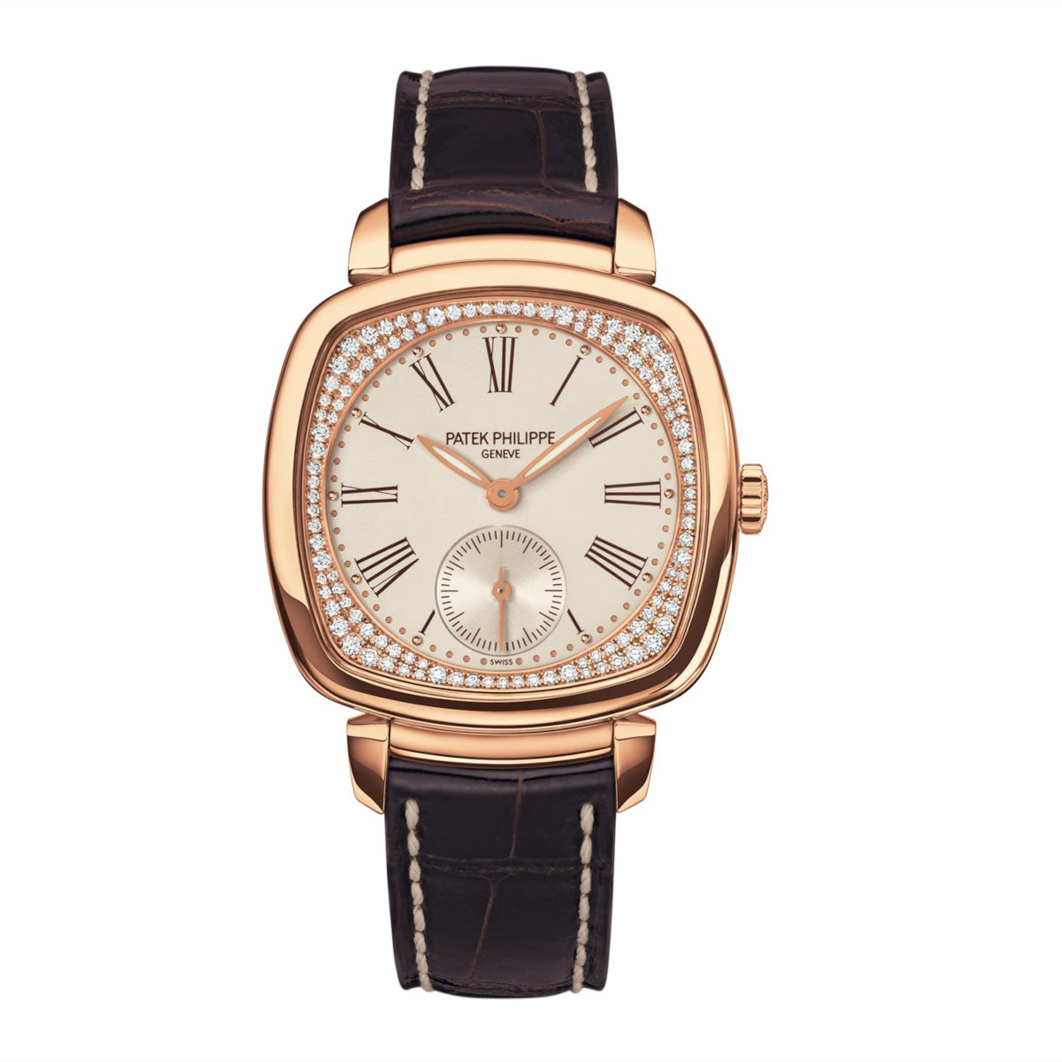 PatekPhilippe-7041R-001-silvery-chestnutalligator.jpg Patek Philippe 7041R-001 Gondolo Silvery Dial Chestnut Leather Strap - Image 1