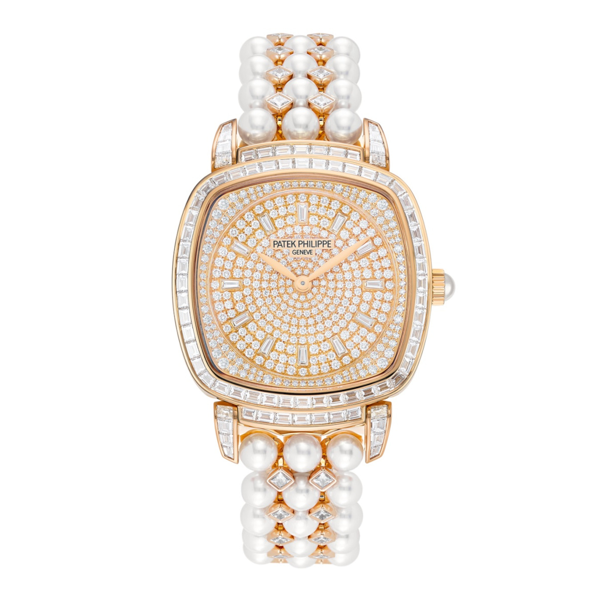 PatekPhilippe-7042-100R-010-diamond-pearlrosegold.jpg Patek Philippe 7042-100R-010 Gondolo Diamond Dial Pearl and Rose Gold Bracelet - Image 1