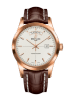 Breitling R45310121G1P1 Transocean Day & Date 43mm 18k Red Gold Mercury Silver Dial - Image 2