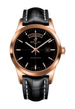 Breitling R45310121B1P1 Transocean Day & Date 43mm 18k Red Gold Black Dial