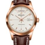 Breitling R45310121G1P1 Transocean Day & Date 43mm 18k Red Gold Mercury Silver Dial