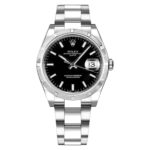Rolex 115210 Oyster Perpetual Date 34mm Black Dial Oyster Stainless Steel Bracelet Watch