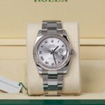 Rolex Datejust 116234 Steel & White Gold Oyster 36mm Silver Roman Dial Watch - Image 3
