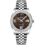 Rolex Datejust 36mm 116244-0003 Bronze Floral Motif Dial Jubilee Bracelet