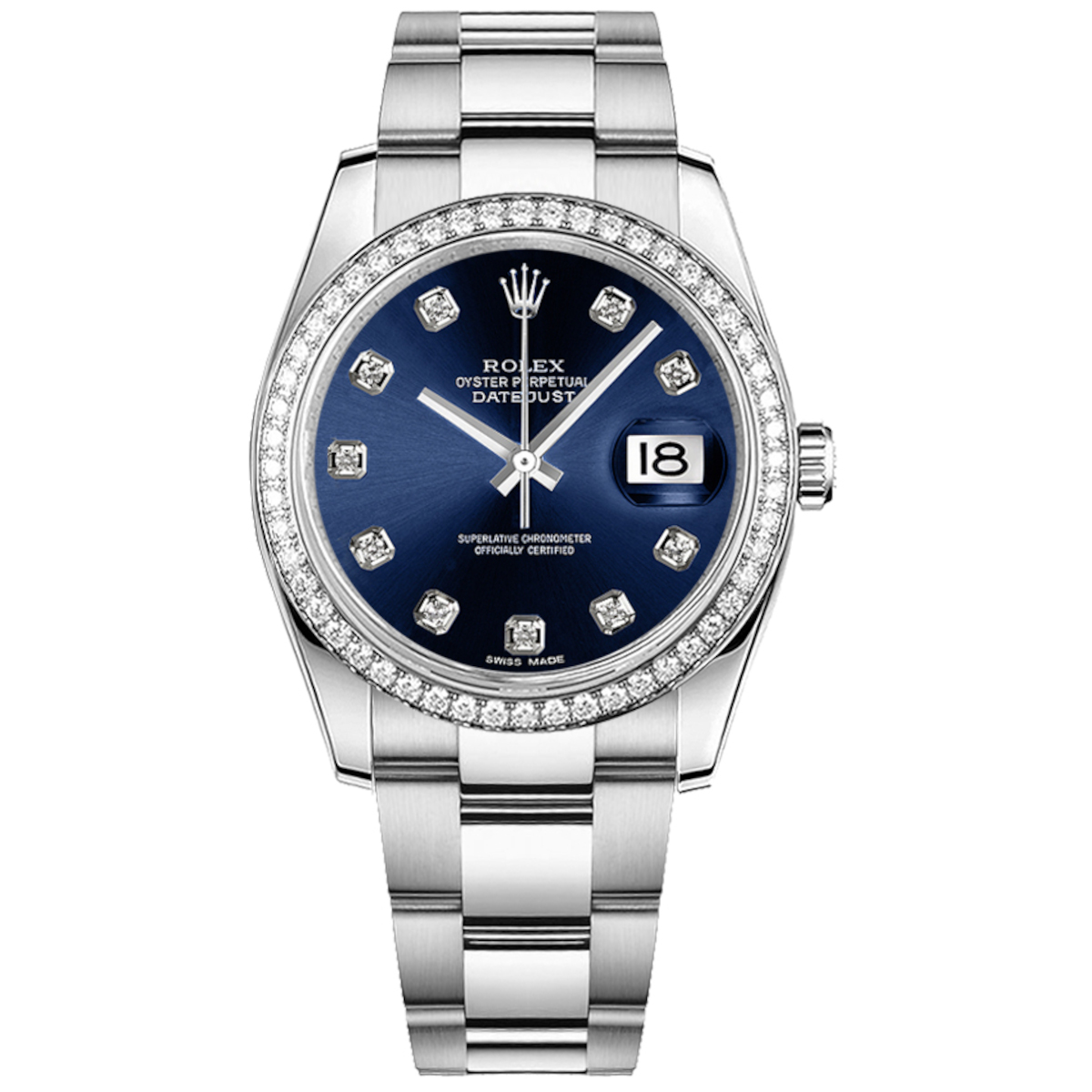 Rolex-116244-0022-bluediamond-diamondset-oyster.jpg Rolex Datejust 36mm 116244-0022 Bright Blue Dial Oyster Bracelet - Image 1