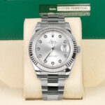 Rolex 116334 Datejust ll 41 mm Steel Silver Diamond Dial - Image 3