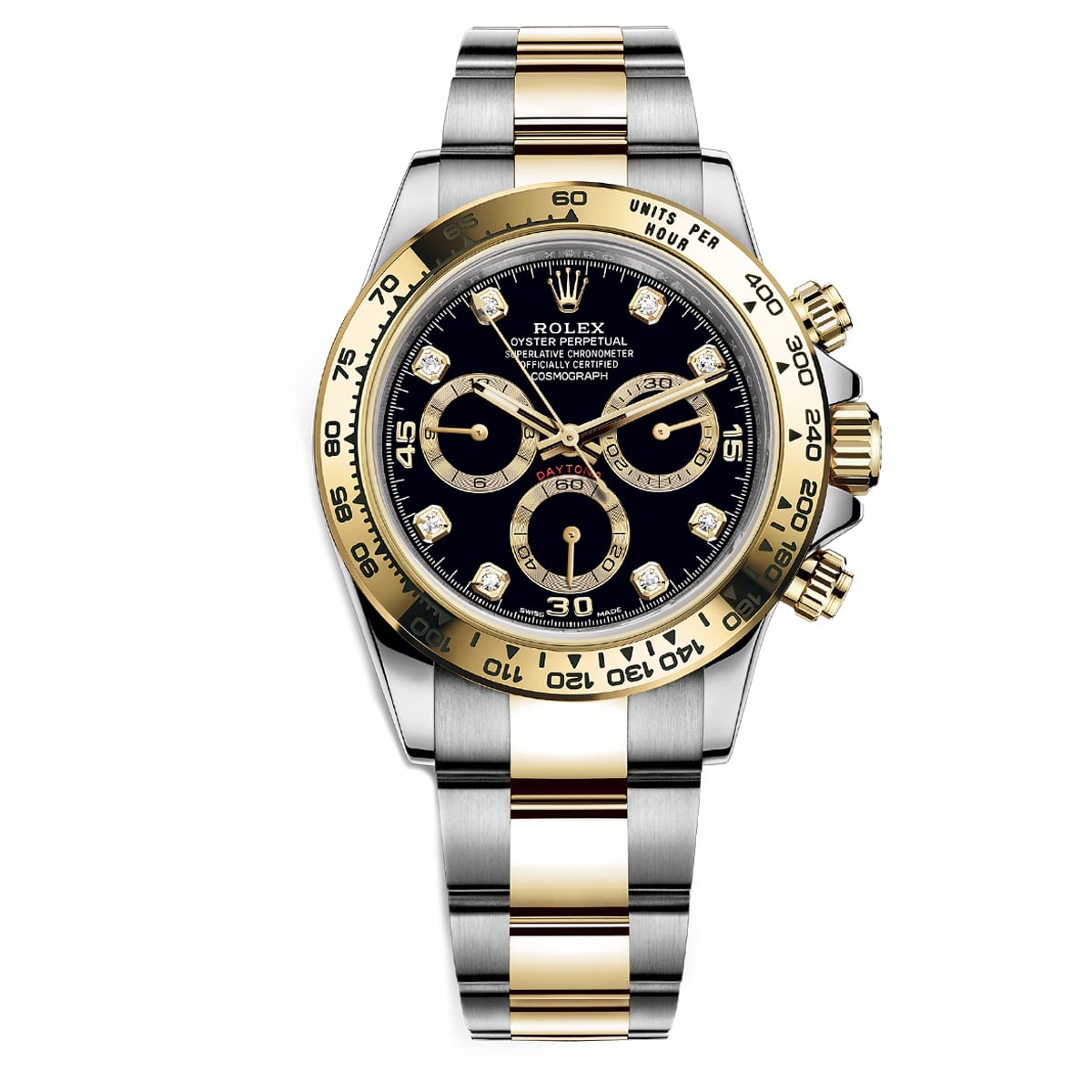 Rolex-116503-0011.jpg Rolex Cosmograph Daytona 116503-0011 Black Diamond Oyster Steel and Gold Watch - Image 1
