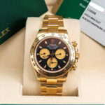 Rolex Cosmograph Daytona 116508-0009 Black Champagne Index Oyster Yellow Gold Mens Watch - Image 2