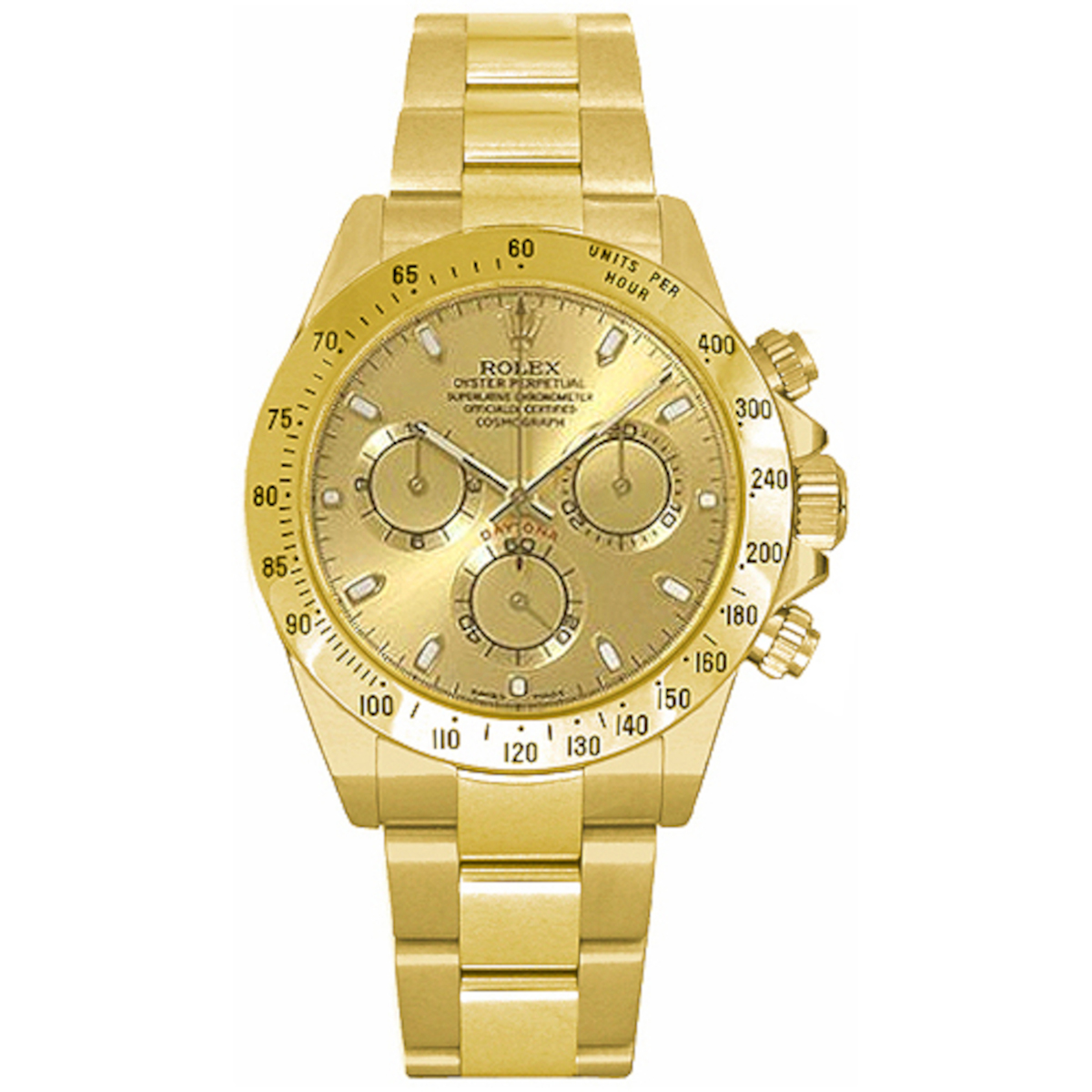 Rolex-116528-champagne-oyster.jpg Rolex 116528-0045 Daytona Yellow Gold 40mm Champagne Dial - Image 1