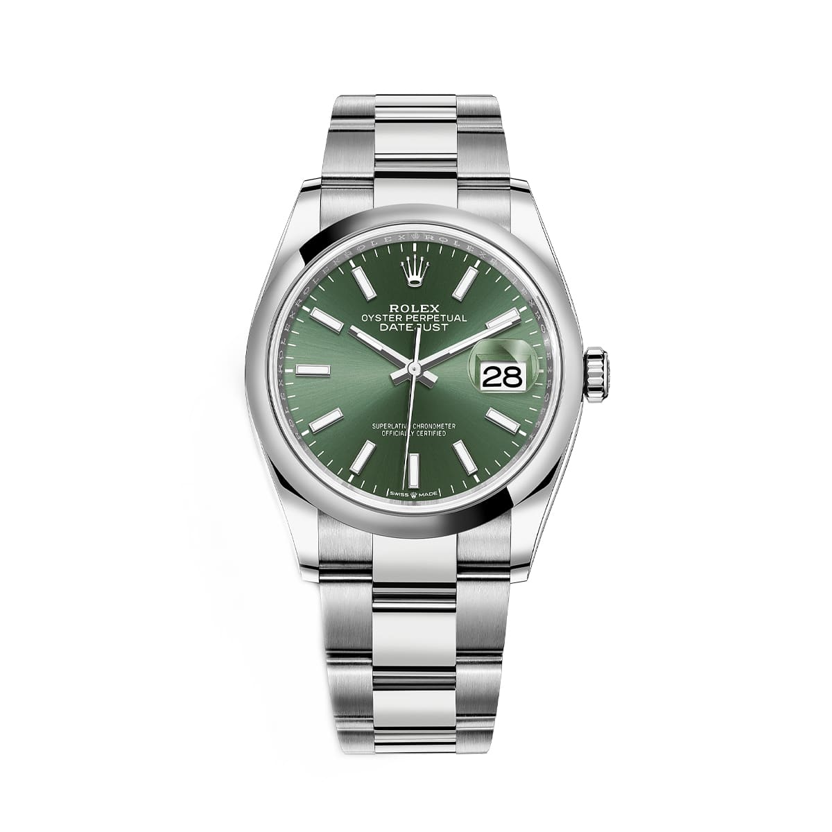 Rolex-126200-mintgreen-oyster.jpg Rolex Datejust 126200-0024 Mint Green Dial Stainless Steel Oyster Bracelet Watch - Image 1