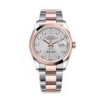 Rolex Datejust 126201 Silver Fluted Motif Diamond Dial Oyster Bracelet