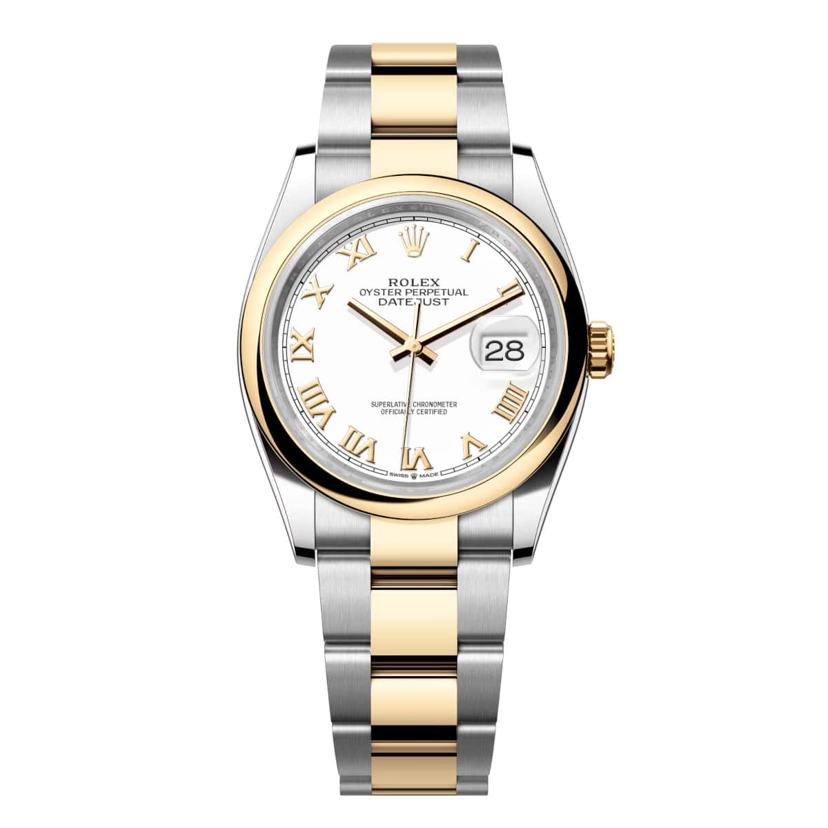 Rolex-126203-0030-whiteroman-domed-oyster.jpg Rolex Datejust 126203-0030 White Dial 36mm Domed Bezel Oyster Bracelet - Image 1