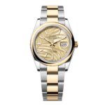 Rolex Datejust 126203-0038 Golden Dial 36mm Domed Bezel Oyster Bracelet