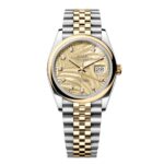Rolex Datejust 126203-0043 Golden Palm Diamond Dial 36mm Domed Bezel Jubilee Bracelet