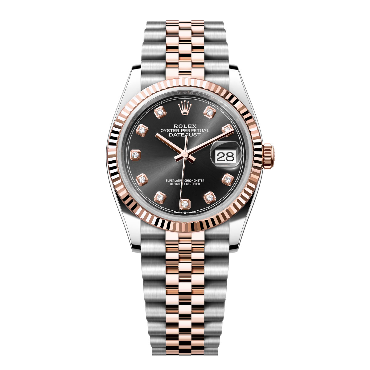 Rolex-126231-0019-blackdiamond-fluted-jubilee.jpg Rolex Datejust 126231-0019 Bright Black Dial 36mm Jubilee Bracelet - Image 1