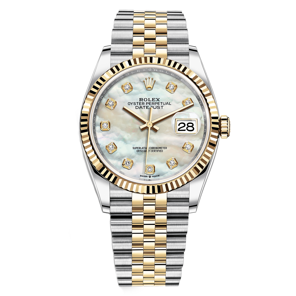 Rolex-126233-0023.jpg Rolex Datejust 126233-0023 MOP Diamond Dial Jubilee Two-Tone Bracelet Watch - Image 1