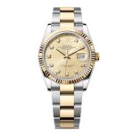Rolex Datejust 126233-0046 Golden Fluted Motif 36mm Dial Oyster Bracelet