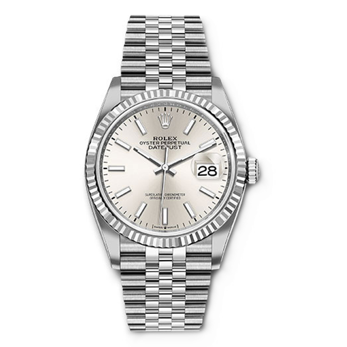 Rolex-126234-Silver-Index.png Rolex Datejust 126234-0013 Silver Index Dial 36mm Stainless Steel - Image 1