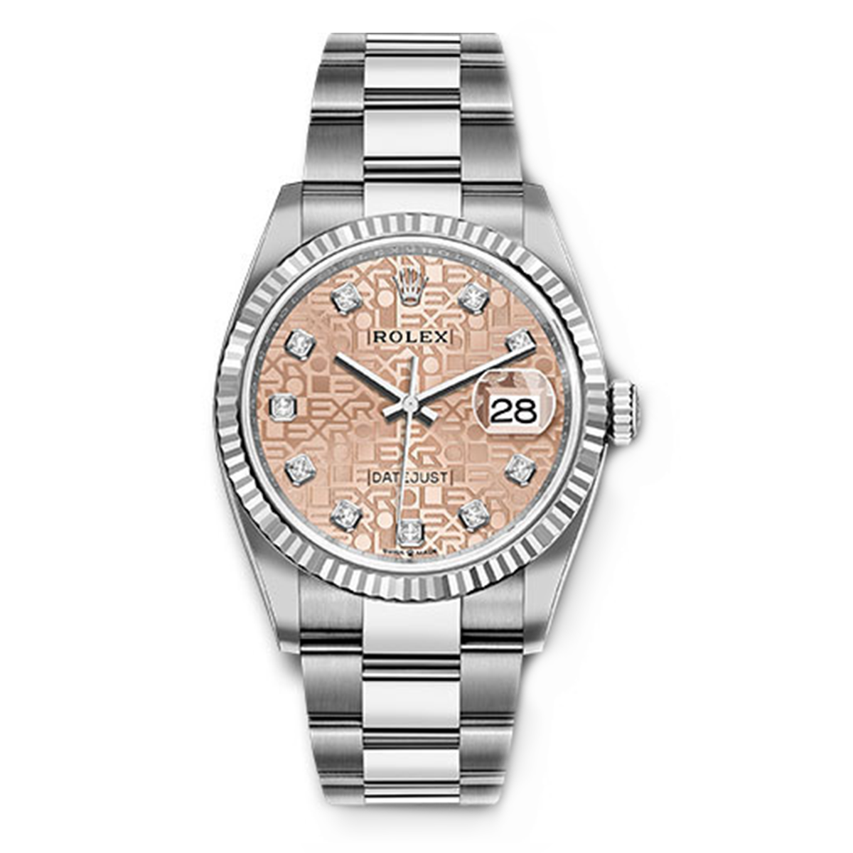 Rolex-126234-jubilee-pink-diamond-oyster.png Rolex Datejust 126234-0024 Pink Oyster Diamond Dial 36mm Oyster Stainless Steel - Image 1