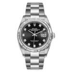 Rolex Datejust 126234-0028 Black Diamond Dial Stainless Steel Oyster 36mm Mens Watch