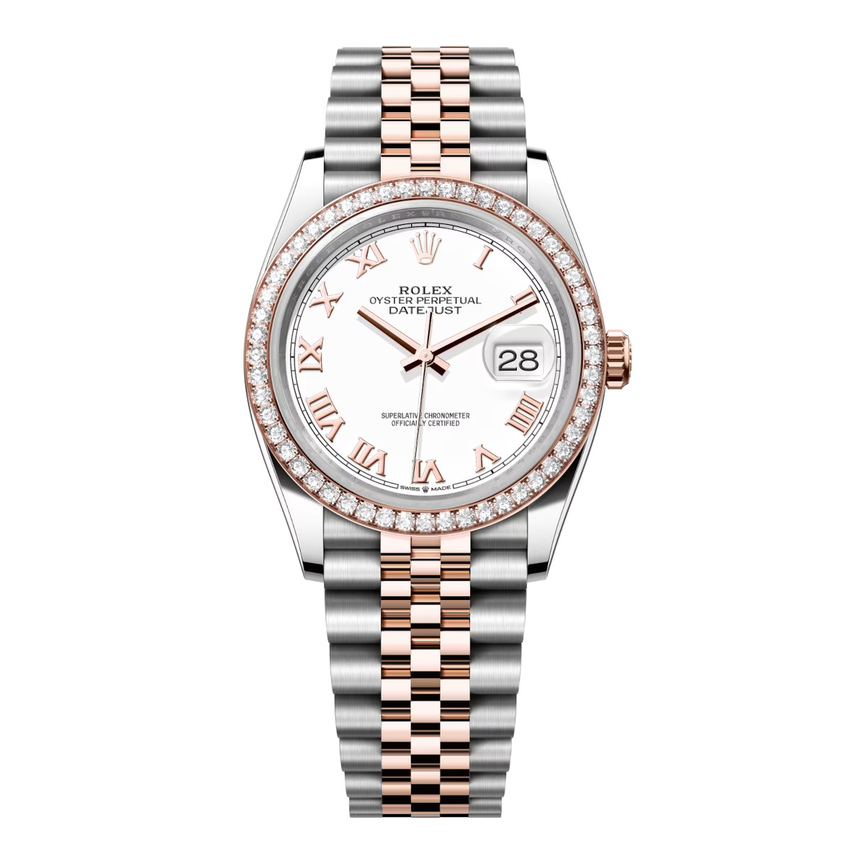 Rolex-126281rbr-0003-whiteroman-diamondset-jubilee.jpg Rolex Datejust 126281RBR-0003 White Dial 36mm Jubilee Bracelet - Image 1