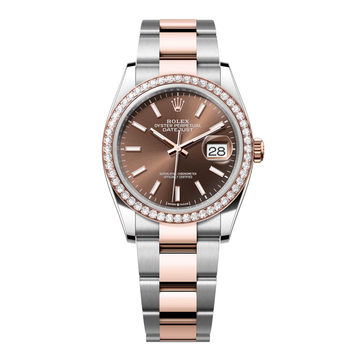 Rolex-126281rbr-0032-chocolate-diamondset-oyster.jpg Rolex Datejust 126281RBR-0032 Chocolate Dial 36mm Oyster Bracelet - Image 1