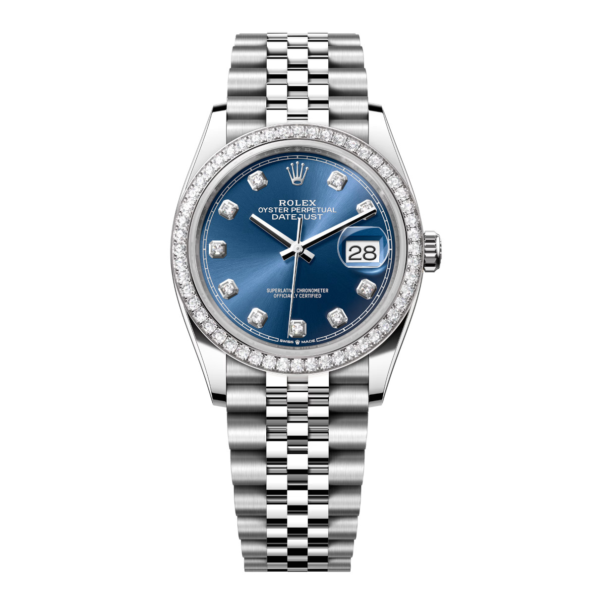 Rolex-126284rbr-0029-bluediamond-diamondset-jubilee.jpg Rolex Datejust 126284RBR-0029 Bright Blue Dial 36mm Jubilee Bracelet - Image 1