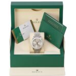 Rolex 126300 Silver Stick 41mm Dial Aftermarket Diamond Bezel - Image 2