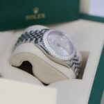 Rolex 126300 Silver Stick 41mm Dial Aftermarket Diamond Bezel - Image 5