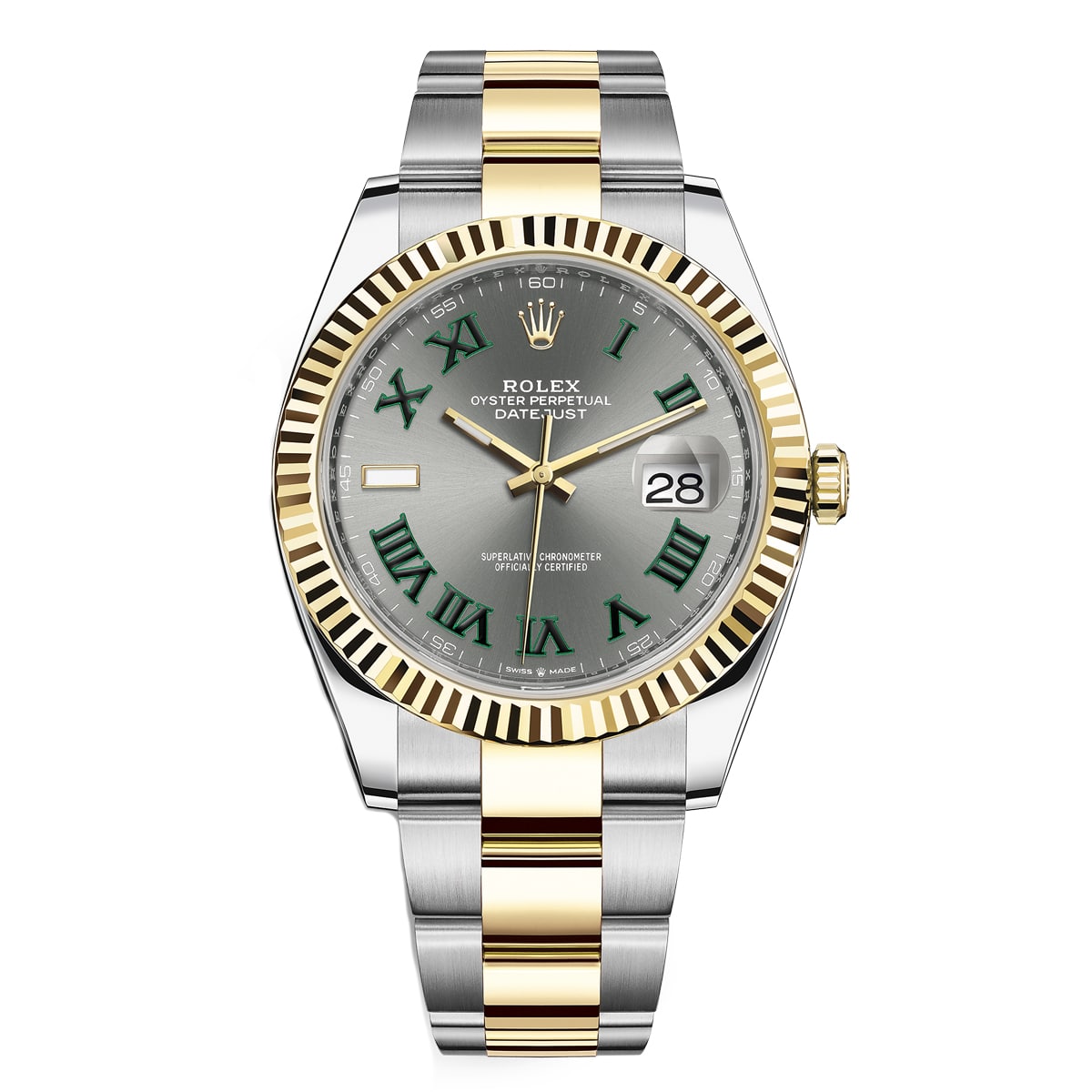 Rolex-126333-wimbl-oyster.jpg Rolex Datejust 126333-0019 Wimbledon Dial Two-Tone 41mm Oyster Bracelet Watch - Image 1