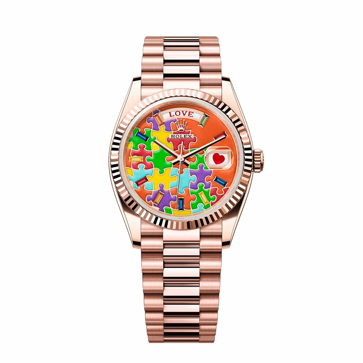 Rolex-128235-puzzle-1.jpg Rolex Day Date 128235-0063 Emoji Puzzle Dial 36mm - Image 1