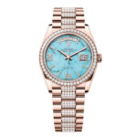 Rolex Day-Date 36mm 128345RBR-0065 Turquoise Dial President Bracelet