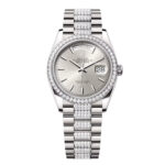 Rolex Day-Date 36mm 128349RBR-0013 Silver Dial President Bracelet
