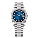 Rolex Day-Date 36mm 128349RBR-0016 Blue Ombré Dial President Bracelet