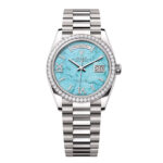 Rolex Day-Date 36mm 128349RBR-0031 Turquoise Dial President Bracelet