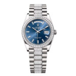 Rolex Day-Date 36mm 128349RBR-0052 Bright Blue Dial President Bracelet