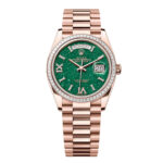 Rolex Day-Date 36mm 128395TBR-0020 Green Aventurine Dial President Bracelet