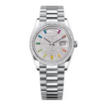 Rolex Day-Date 36mm 128396TBR-0006 Diamond-Paved Dial President Bracelet