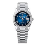 Rolex Day-Date 36mm 128396TBR-0021 Blue Ombré Dial President Bracelet