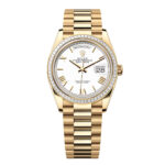 Rolex Day-Date 36mm 128398TBR-0026 White Dial President Bracelet